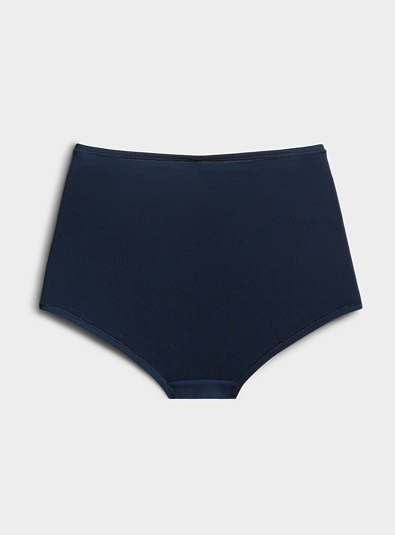 Miiyu Beige Plain microfibre boyshort Recycled nylon for women