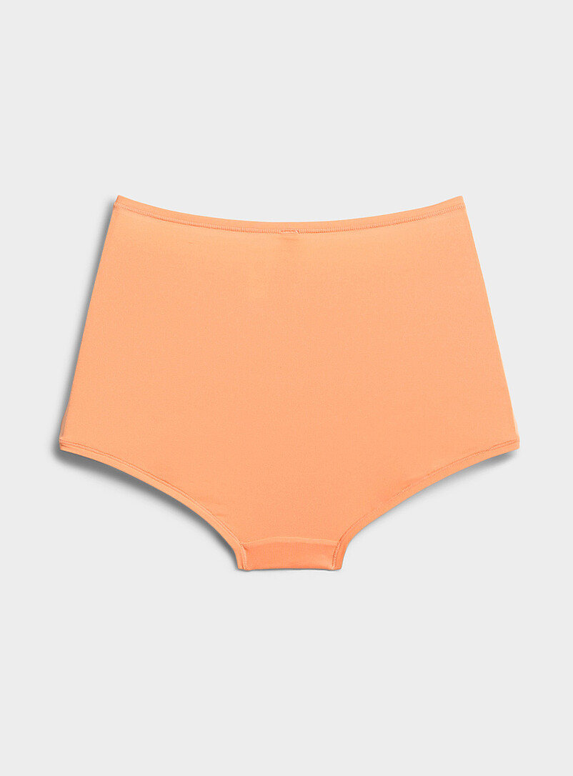 Miiyu Beige Plain microfibre boyshort Recycled nylon for women