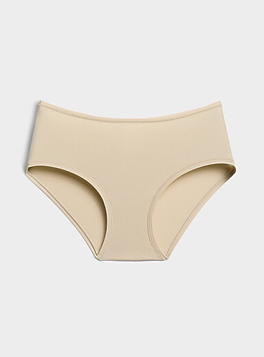 Miiyu: La classique microfibre unie Nylon recycl&eacute; Ivoire - Beige cr&egrave;me pour femme