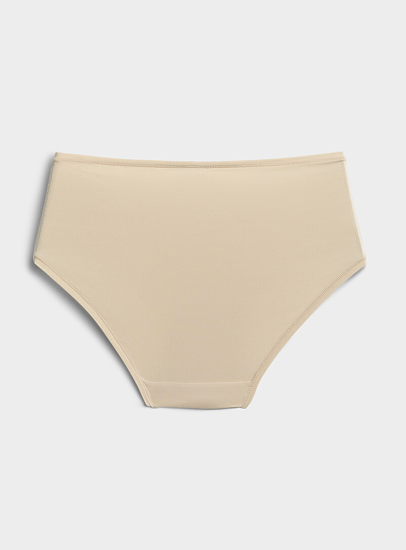 Miiyu Peach Plain microfibre classic brief Recycled nylon for women