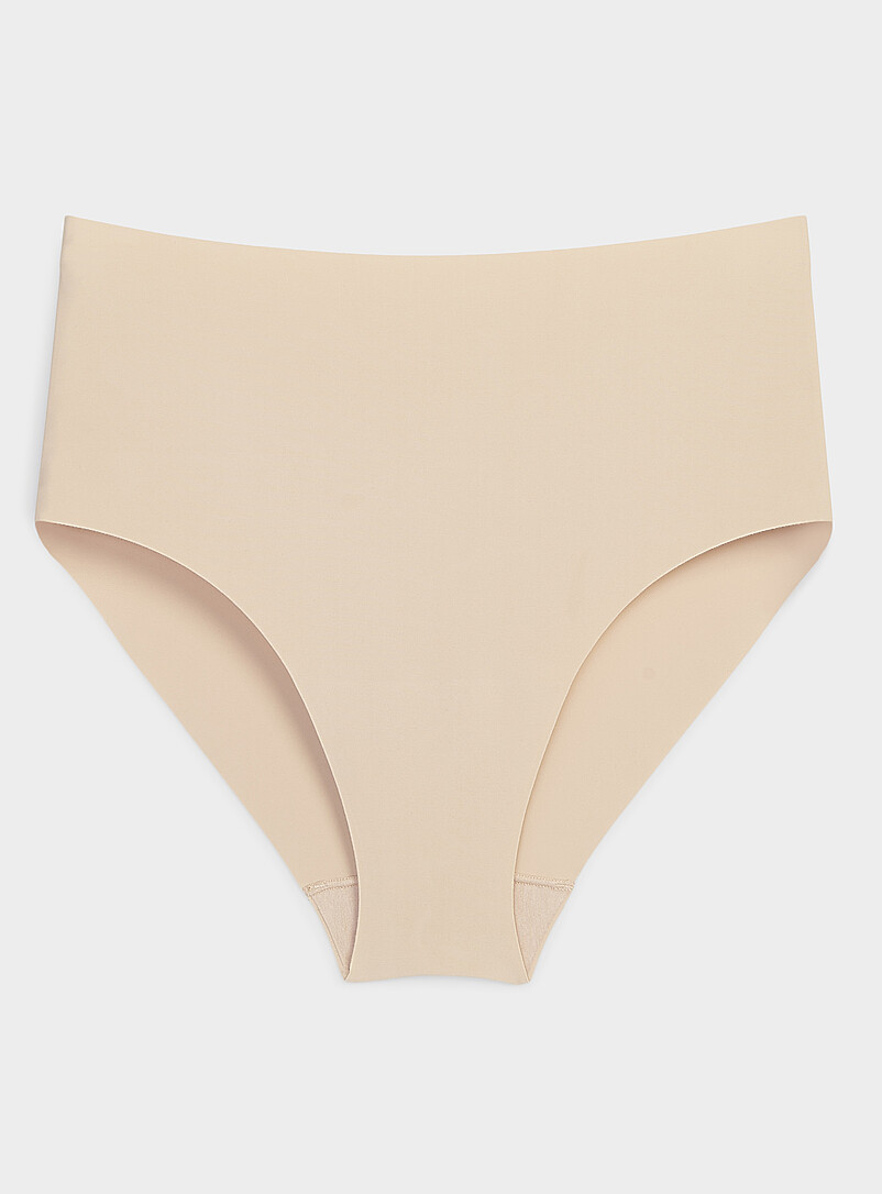 Miiyu Patterned Green Laser-cut high-waist cheeky panty Recycled nylon for women