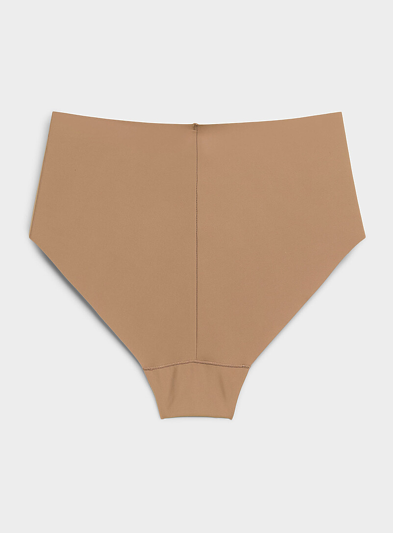 Miiyu Patterned Green Laser-cut high-waist cheeky panty Recycled nylon for women