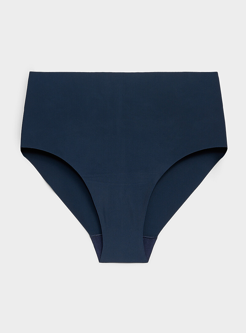 Miiyu Patterned Green Laser-cut high-waist cheeky panty Recycled nylon for women
