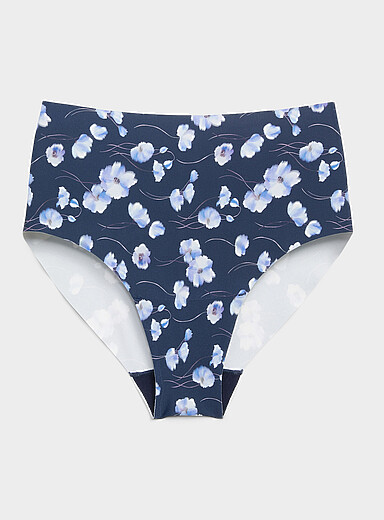 Miiyu: La cheekie taille haute coup&eacute;e laser Nylon recycl&eacute; Bleu royal - Saphir pour femme