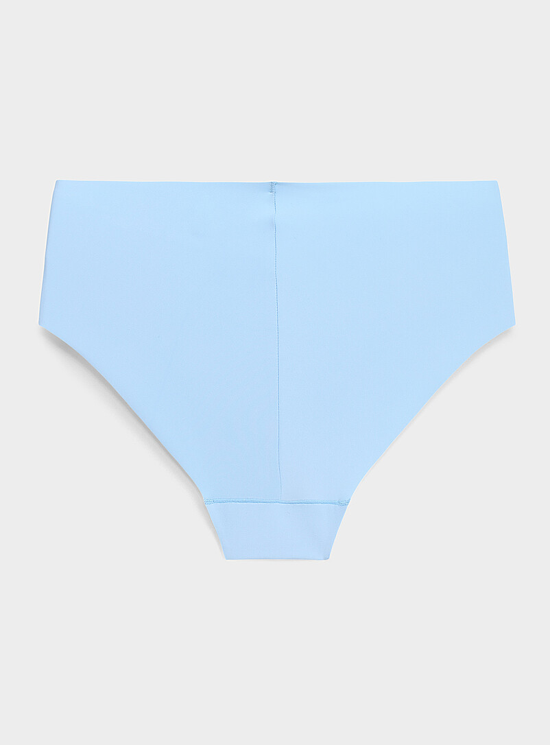 Miiyu Beige/Greige Stretch Laser-cut bikini panty Recycled nylon for women