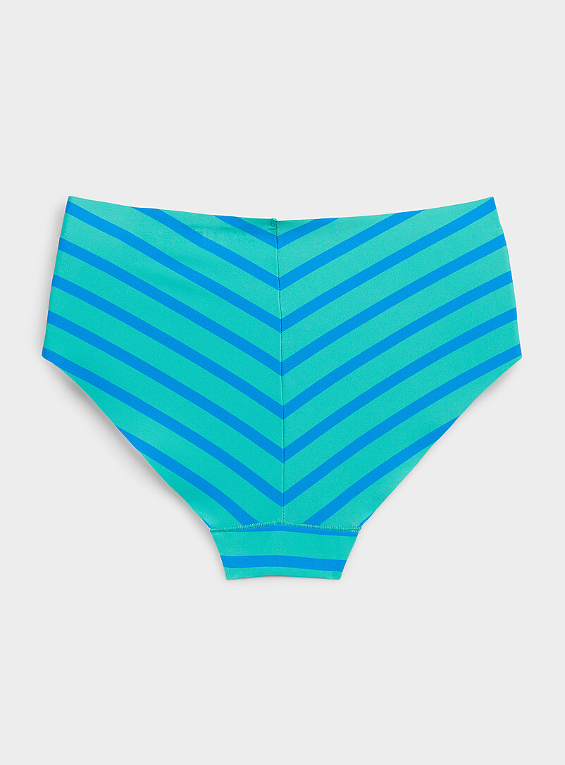 Miiyu: Le bikini coup&eacute; laser extensible Nylon recycl&eacute; Beige - Gr&egrave;ge pour femme