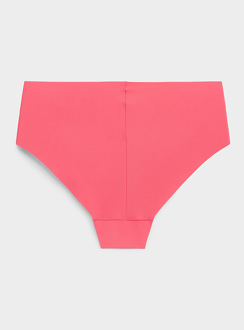 Miiyu Beige/Greige Stretch Laser-cut bikini panty Recycled nylon for women