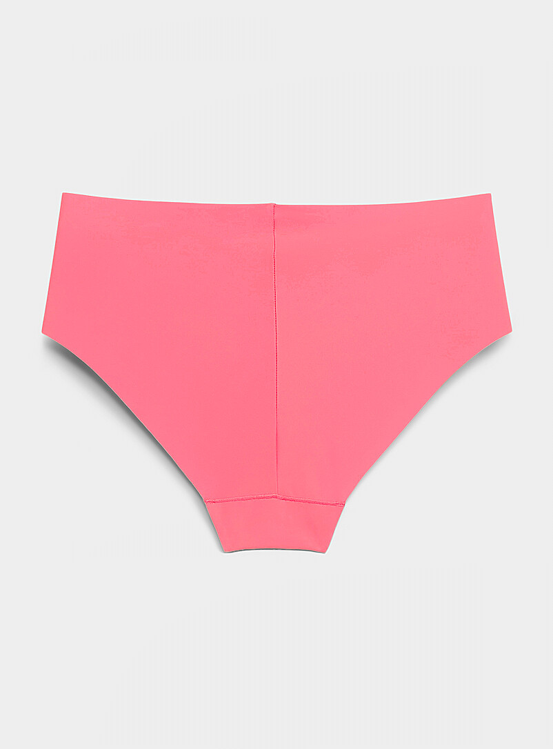 Miiyu Beige/Greige Stretch Laser-cut bikini panty Recycled nylon for women