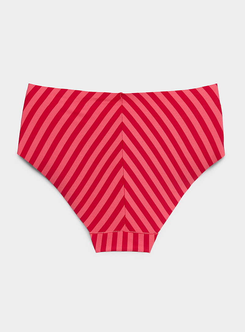 Miiyu Beige/Greige Stretch Laser-cut bikini panty Recycled nylon for women