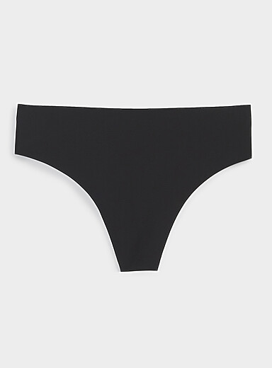 Le tanga coup&eacute; laser neutre Nylon recycl&eacute;