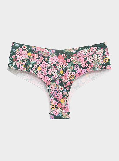 Miiyu Flowers Dense laser-cut Brazilian panty Recycled nylon for women