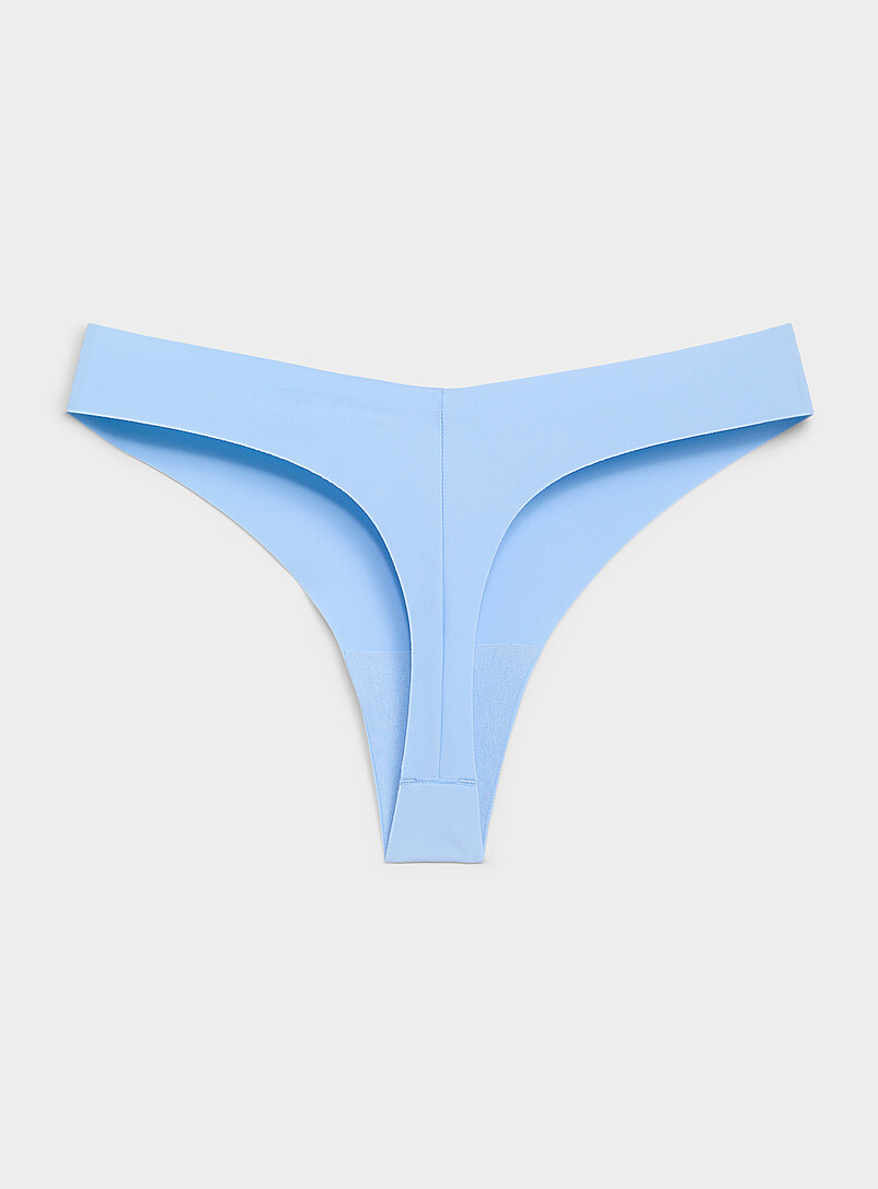 Miiyu: Le tanga dense coup&eacute; laser Nylon recycl&eacute; Beige pour femme