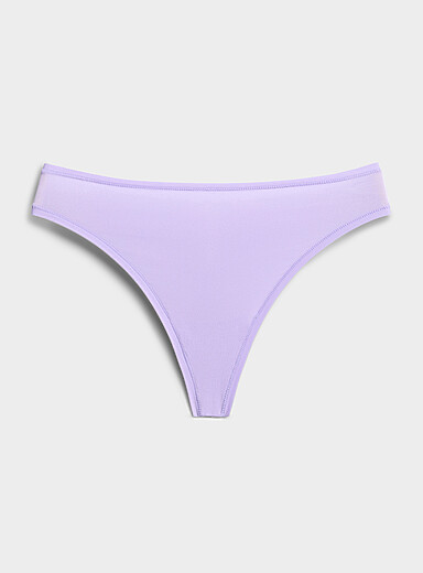 Miiyu Lilacs Ultra-soft stretch high-cut thong Recycled nylon for women