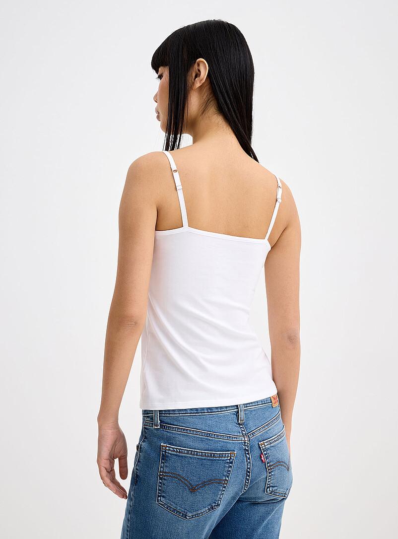 Twik Burgundy Spaghetti-strap organic cotton cami <b>Slim fit</b> for women