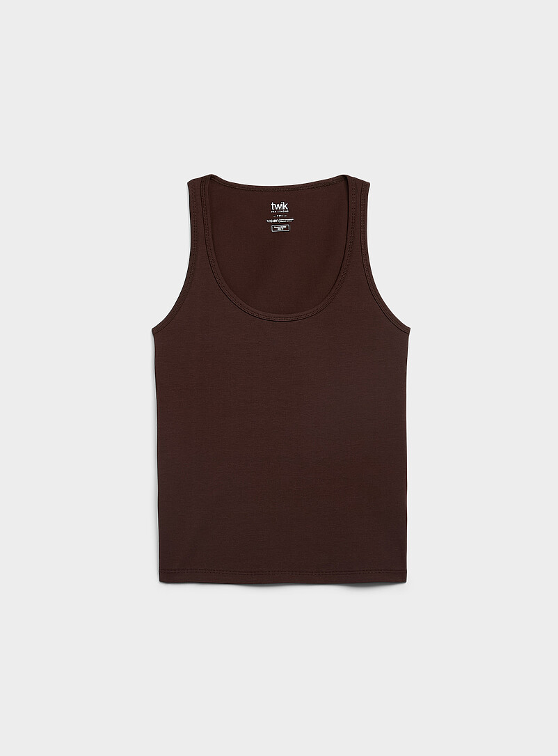 Twik Pink Scoop-neck slim-fit tank for women