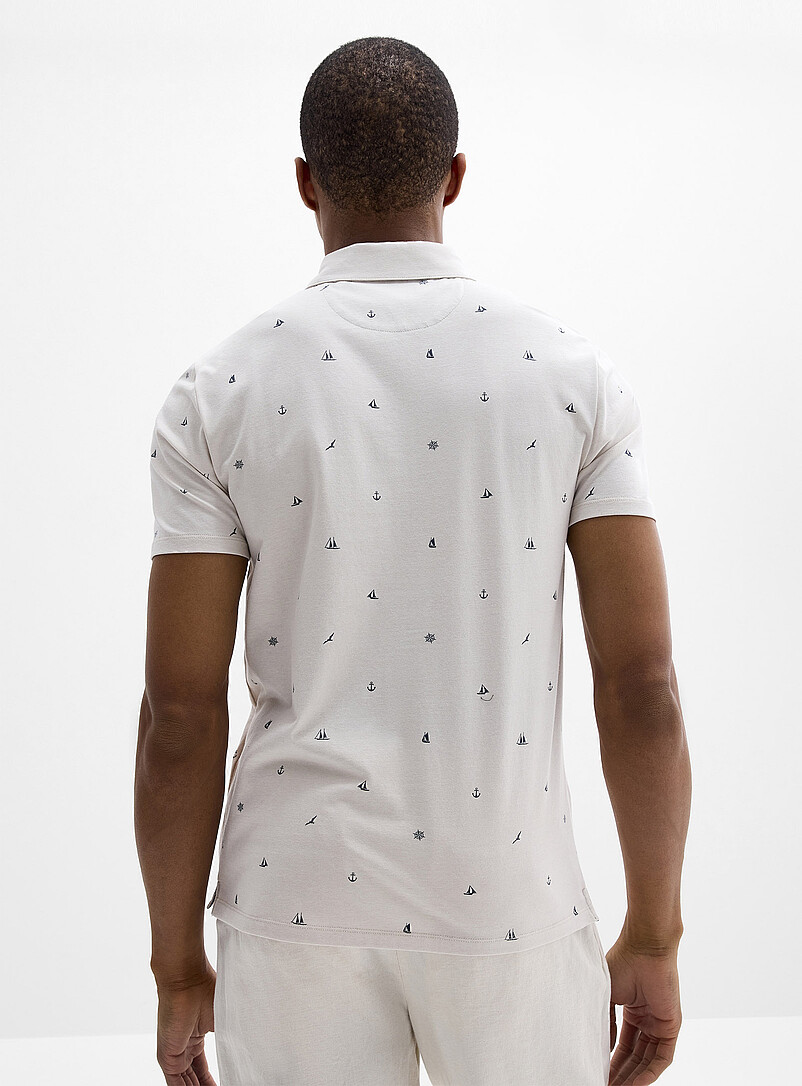 Le 31 Pearly Optical stripe mini-pattern polo <b>Standard fit</b> for men