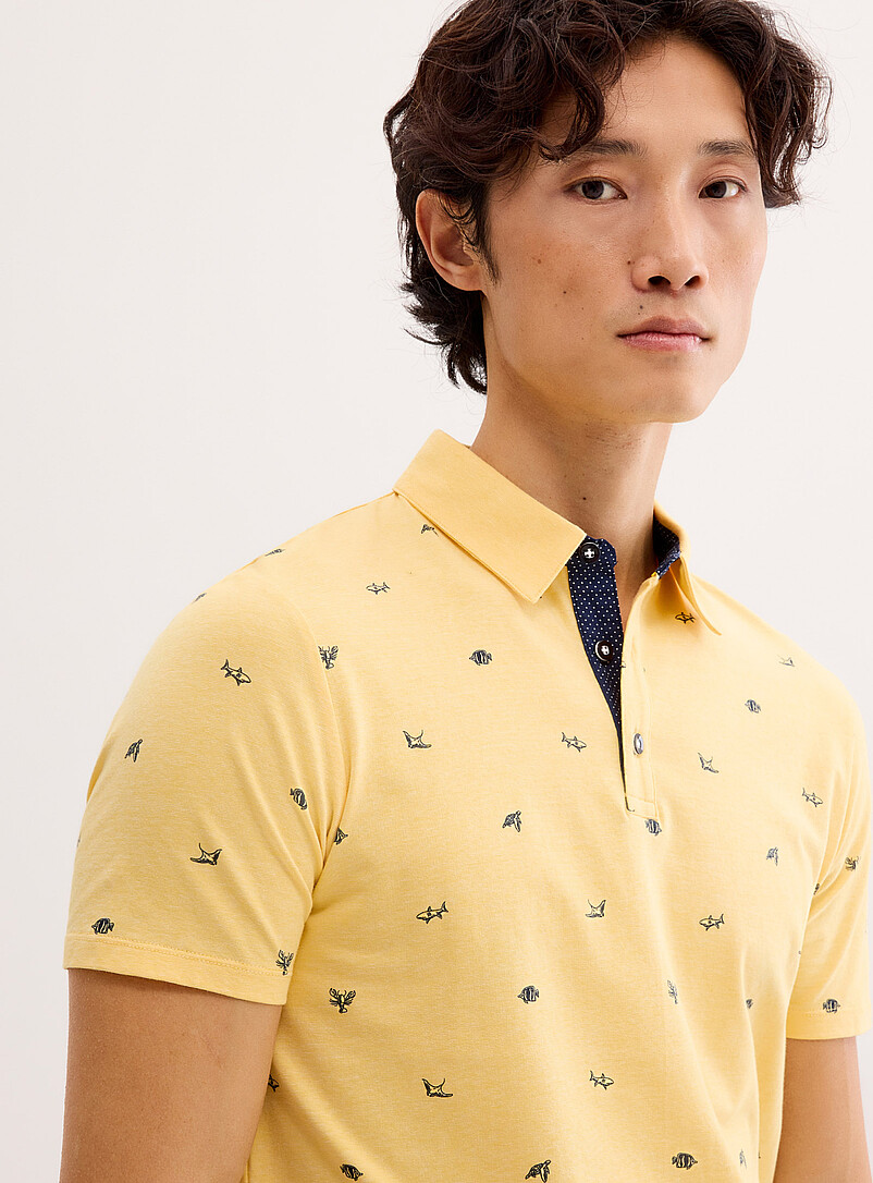 Le 31 Pearly Optical stripe mini-pattern polo <b>Standard fit</b> for men