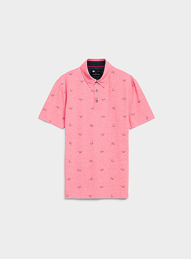 Optical stripe mini-pattern polo <b>Standard fit</b>