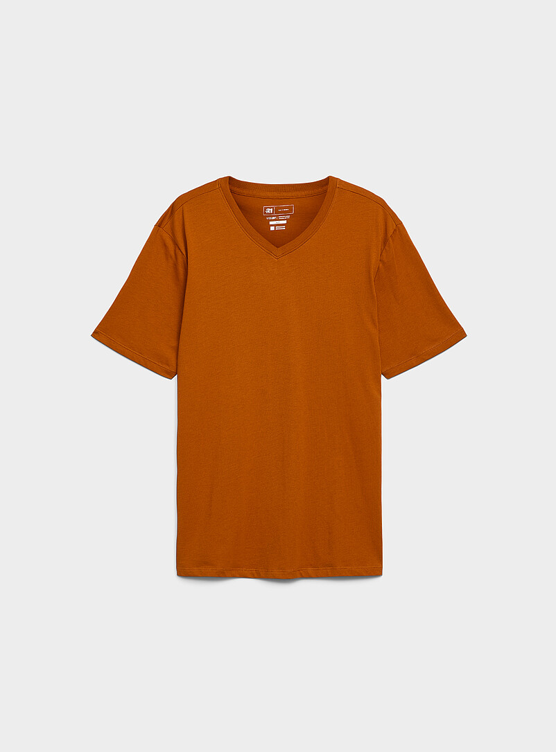 Le 31: Le t-shirt col V <b>Coupe standard</b> Blanc pour homme