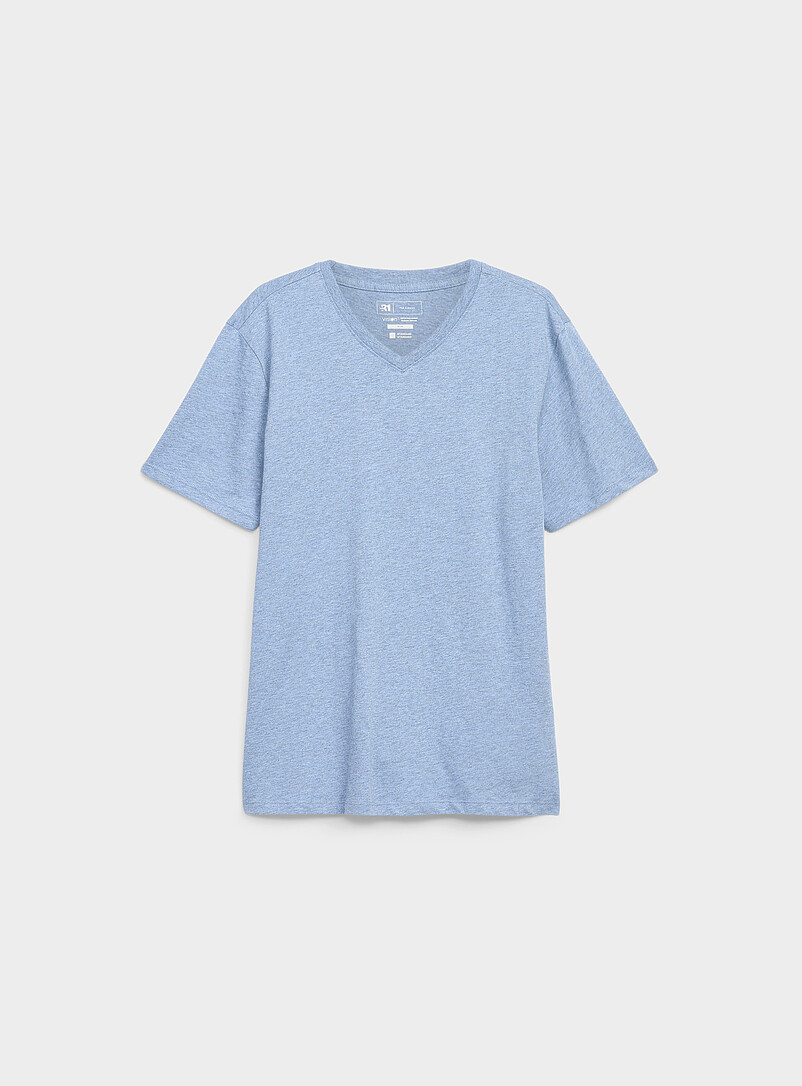 Le 31: Le t-shirt col V <b>Coupe standard</b> Blanc pour homme