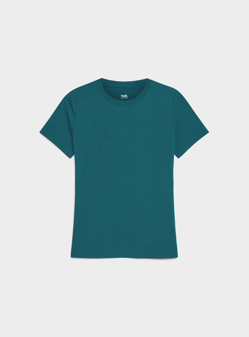 Solid organic cotton T-shirt Slim fit | Twik | Women's Short