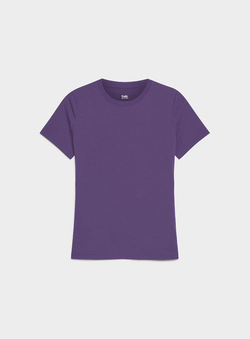 【新品未使用】Twisted Cotton T-shirt Solid organic cotton T-shirt Slim fit | Twik | Women's Short