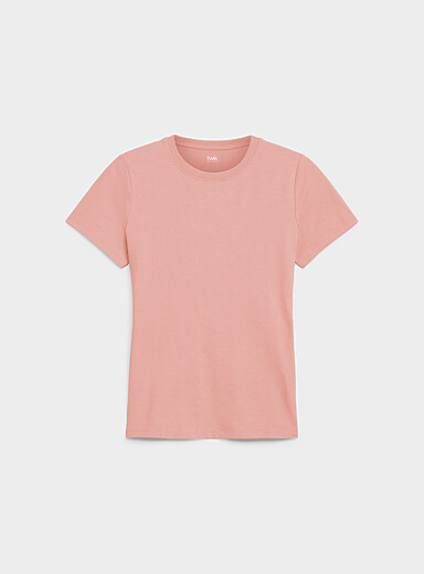 Twik: Le t-shirt coton bio uni <b>Coupe ajust&eacute;e</b> Bleu marine - Bleu nuit pour femme