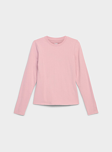 Twik Navy/Midnight Blue Organic cotton long-sleeve T-shirt <b>Slim fit</b> for women