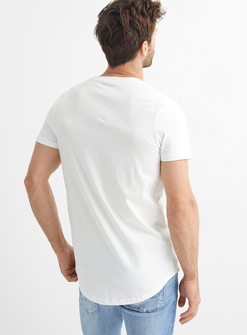 Le 31 Grey Organic cotton muscle-fit T-shirt for men