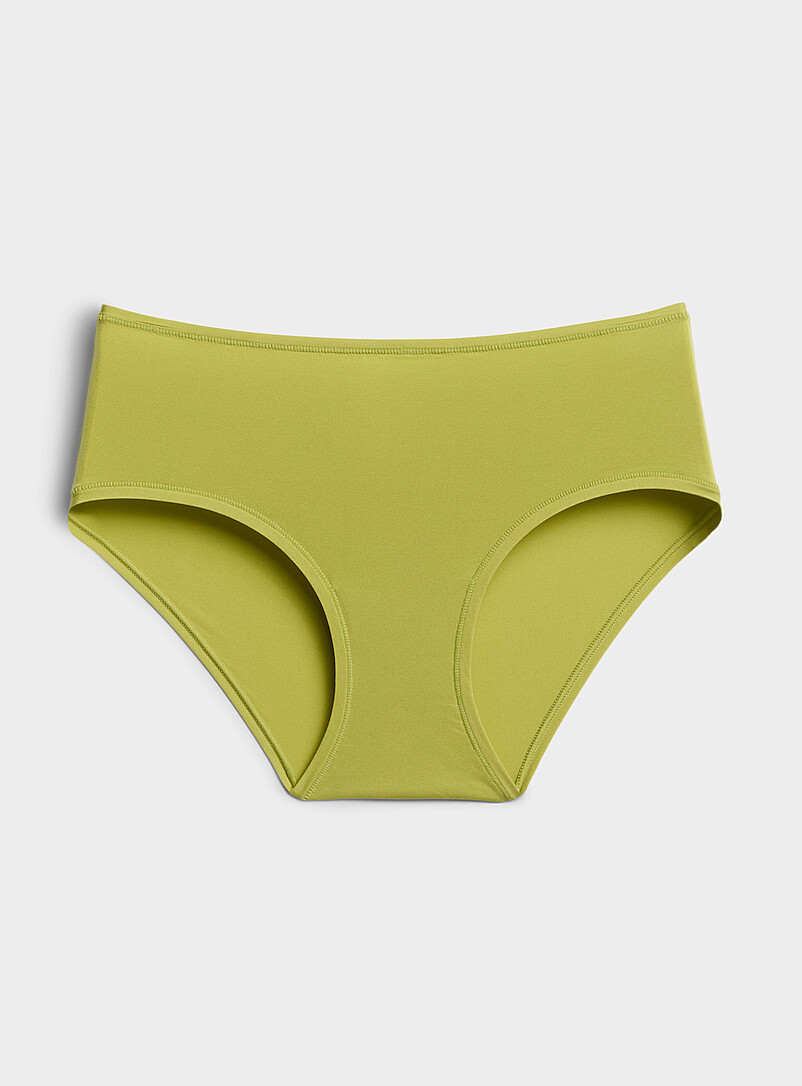 Plain microfibre classic brief Recycled nylon product image (primary)