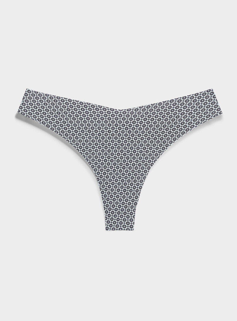 Dense laser-cut thong Recycled nylon product image (primary)