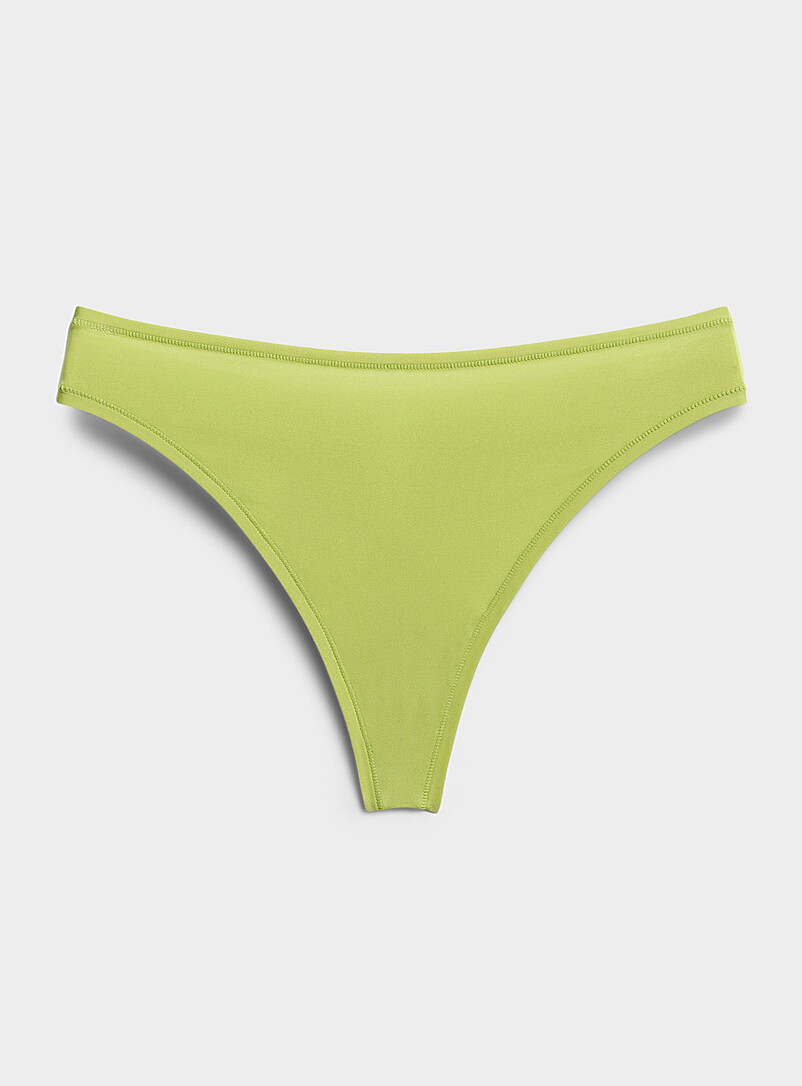 Ultra-Soft Stretch High-Cut Thong Recycled Nylon