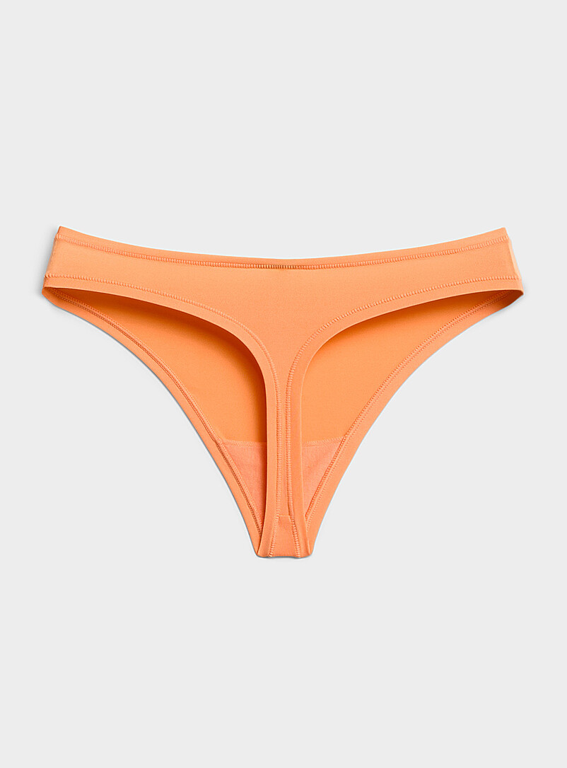 Ultra-soft stretch high-cut thong Recycled nylon product image 2