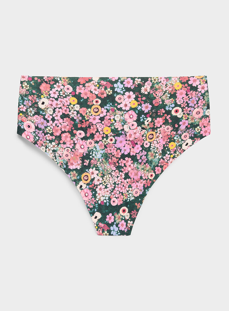 Stretch Microfibre High-Waist Thong Recycled Nylon