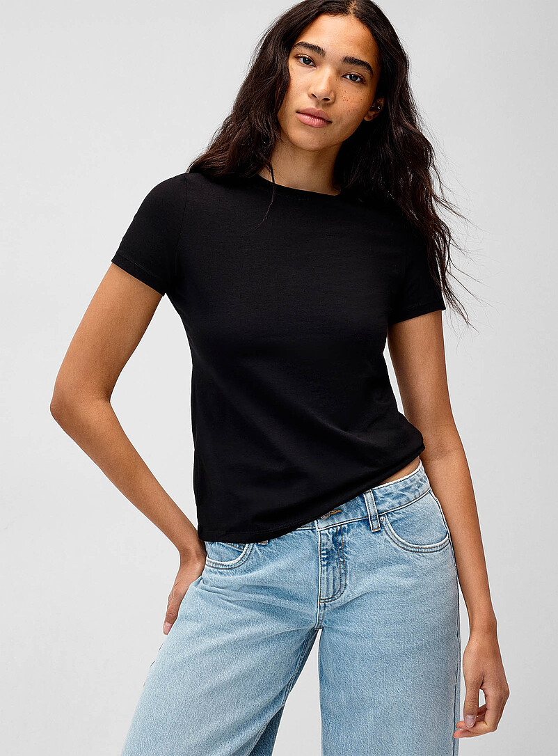 Solid Organic Cotton T-Shirt Slim Fit