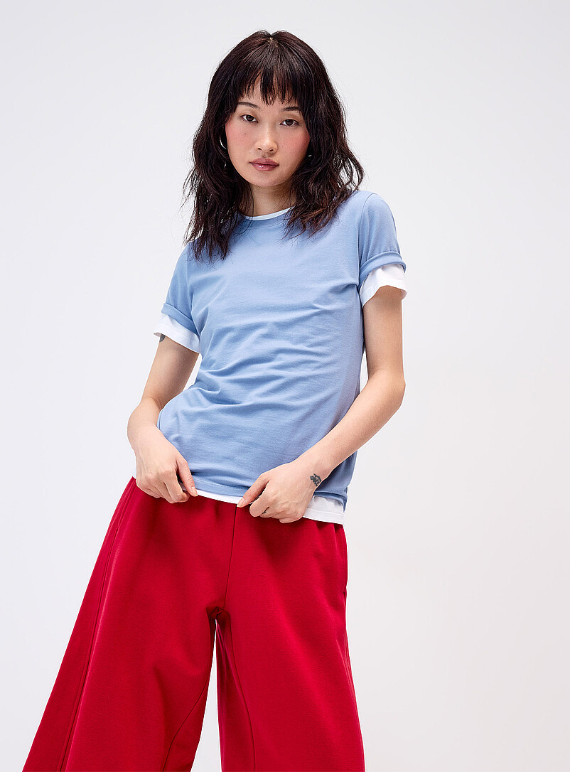 Solid organic cotton T-shirt Slim fit product image 2