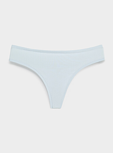 Miiyu Baby Blue Plain thong Cotton for women