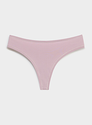 Miiyu Pink Plain thong Cotton for women
