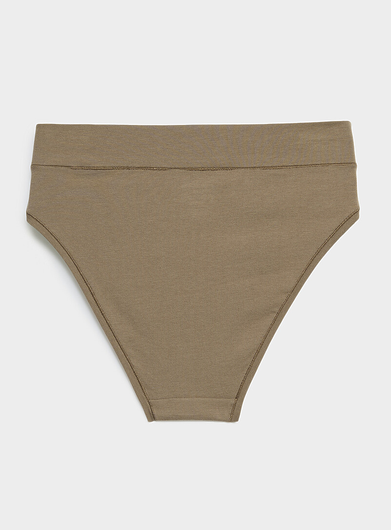 Miiyu: Le bikini &eacute;chancr&eacute; uni Coton Taupe pour femme
