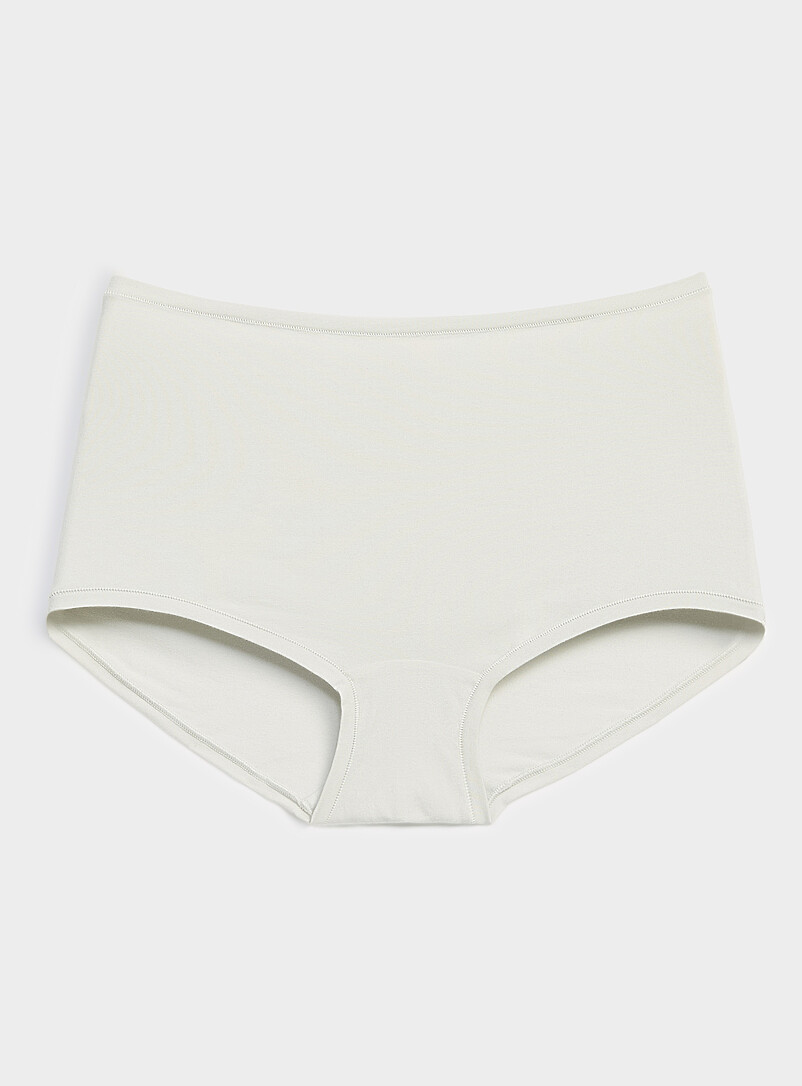 Plain high-waist boyshort Cotton product image (primary)