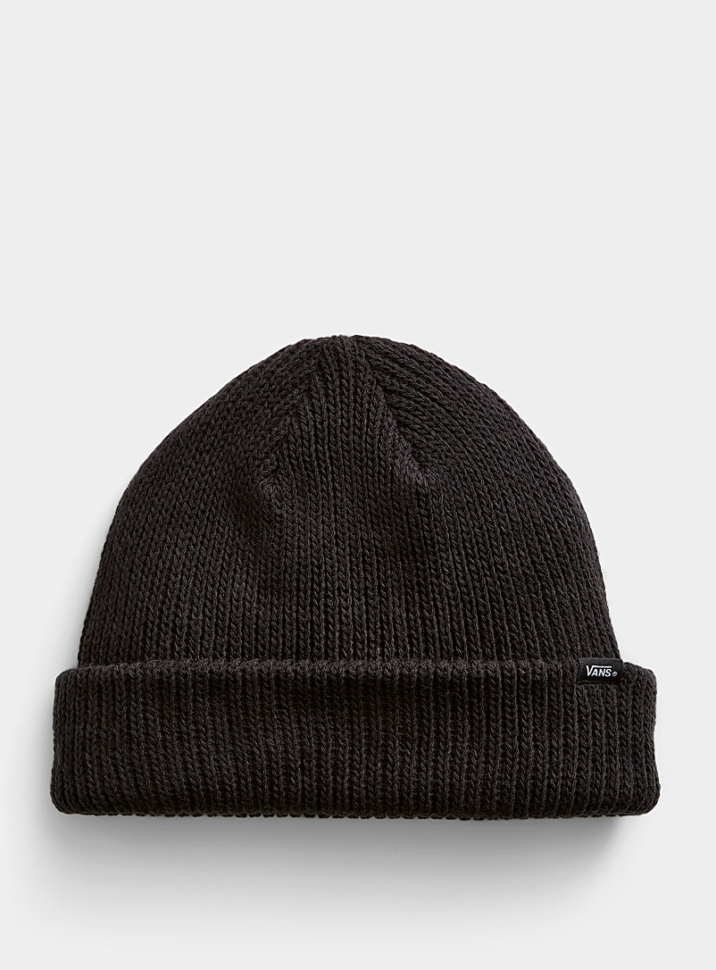 Vans Black Small-rib solid tuque for women