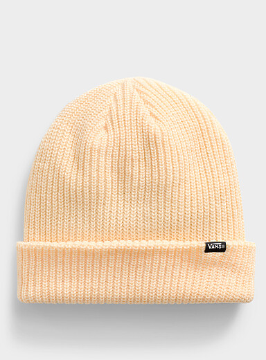 Reverse-logo rib-knit tuque
