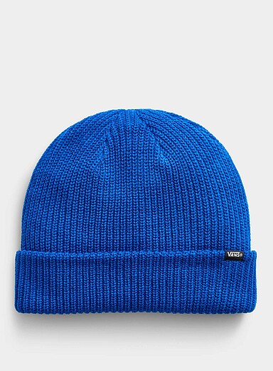 Vans: La tuque roul&eacute;e Core Bleu royal - Saphir pour homme