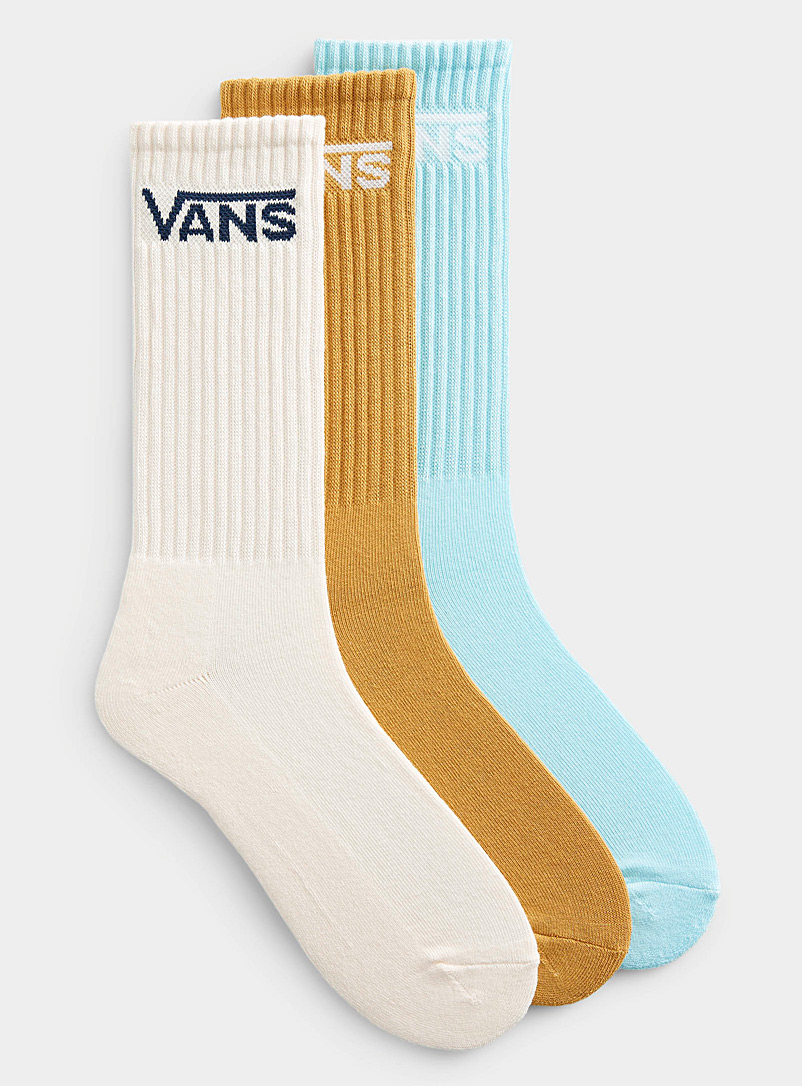 Vans Assorted yellow  Classic ribbed socks 3-pack for men