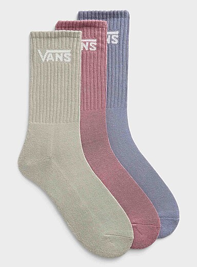 Muted colour ribbed socks 3-pack