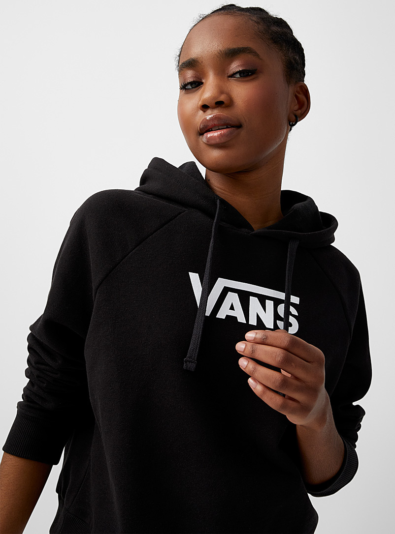 Vans Black Logo hooded sweatshirt for women