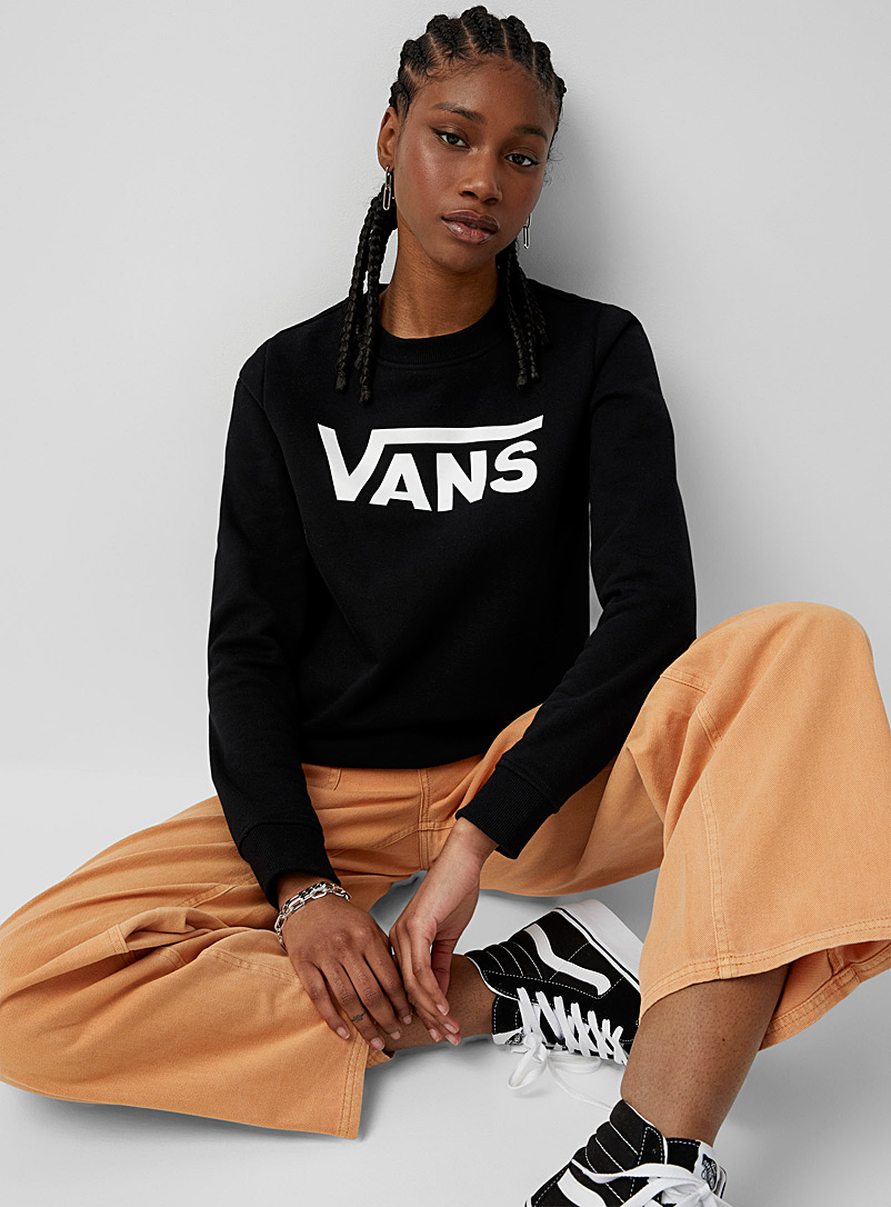 Vans Black White logo sweatshirt for women