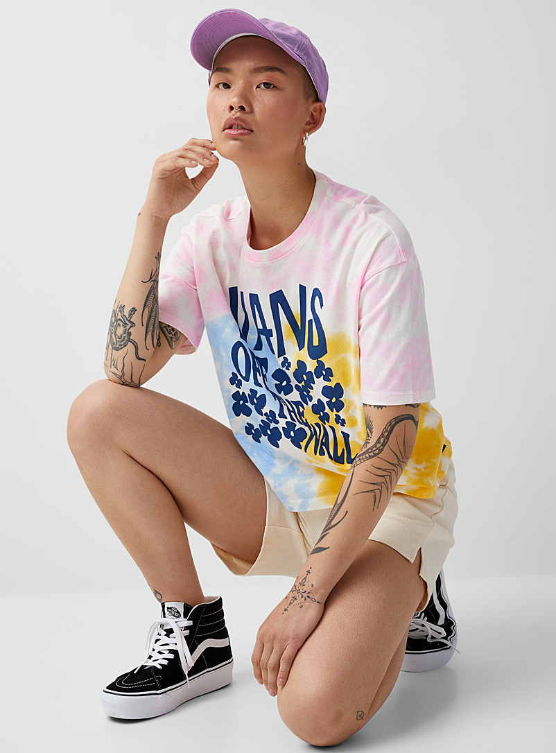 Vans: Le t-shirt tie-dye logo floral Assorti pour femme