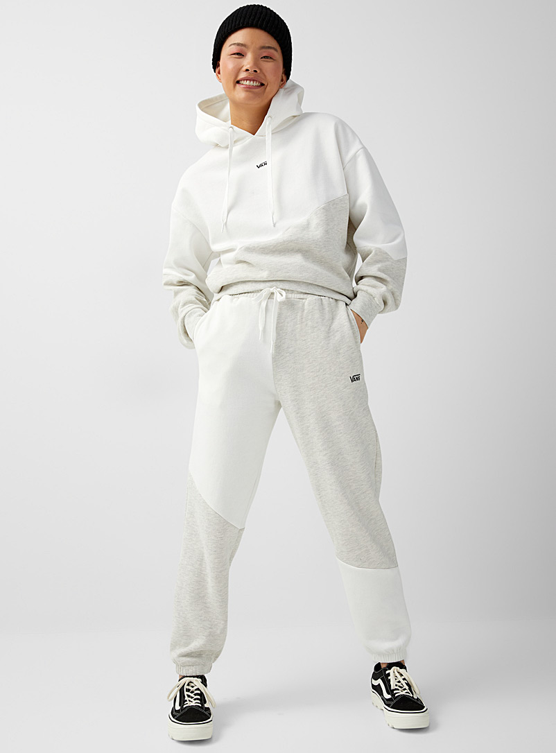 Vans White Grey and white fleece jogger for women