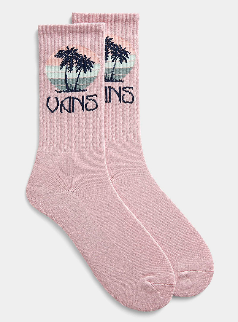 Vans Pink Palm tree dusty pink sock for men